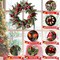 Christmas Wreaths for Front Door with Candy Canes Christmas Ball Ornaments (Red) 8"D x 20"W x 20"H